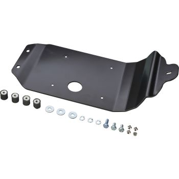 KEDO Engine Guard, 3mm aluminum black coated, rests on rubber buffers, flat bottom plate for easy jacking up, with mounting material