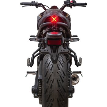 Roadster Taillight 'GT', red lens, E-approved, diameter 51mm, incl. mounting material for OEM fender, adapter 41307 recommended