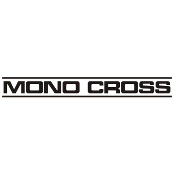 Decal 'MONO CROSS' Black, 216x25mm, design following the coloured models of Yamaha, 1 piece