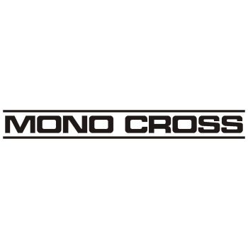 Decal 'MONO CROSS' Black, 216x25mm, design following the coloured models of Yamaha, 1 piece