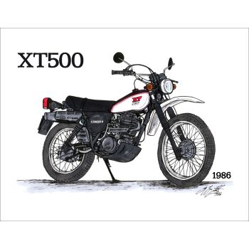 Art Print by Ingo Löchert 'XT500 1986', 6-colour print on semiglossy poster paper, size approx. 295x380mm