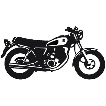 Sticker/Decal 'Stylized SR500',  Glossy Black (approx. 10x5cm)