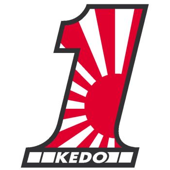 KEDO #1 Japan-Style-Sticker, 9.5x7.5cm, Red/Black/White, 1 Piece