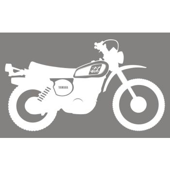 XT500'79 Sticker, stylised '79 model, white, size approx. 100x58mm, 1 piece