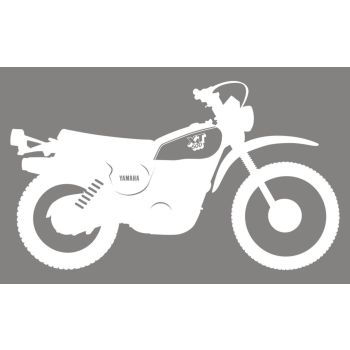 XT500'81 Sticker, stylised '81-'85 model, white, size approx. 100x58mm, 1 piece