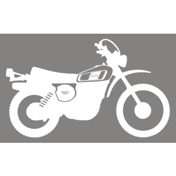 XT500'77 Sticker, stylised '77 model, white, size approx. 185x108mm, 1 piece