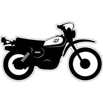 XT500'80 Sticker, stylised '80 model, glossy black, size approx. 185x108mm, 1 piece