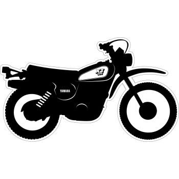 XT500'88 Sticker, stylised 1988-1989 model, glossy black, size approx. 185x108mm, 1 piece