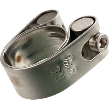 35mm HD Round Bolt Exhaust Clamp, clamping range 31-37mm,  stainless steel