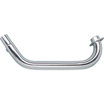 KEDO-BigBore Header Pipe, stainless steel, chrome plated, diam. at connection approx. 41mm, incl. HD flange (identical shape like 91516)