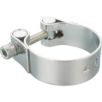 44-47mm Steel Clamp, width 20mm, for e.g. exhaust/silencer, chrome plated