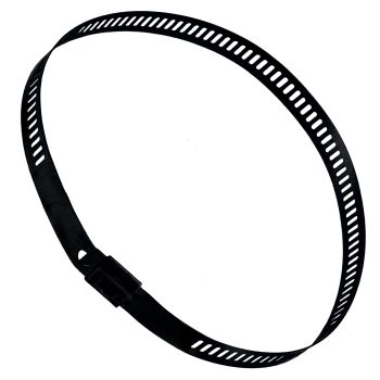 Stainless Steel Cable Tie, 225mm, 7mm Width, Black Coated, suits max. Diam. 65mm