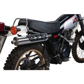 Bull Enduro Silencer, complete stainless steel, with db insert, bracket (2 fixing points) and clamp (header pipe see item 91427)