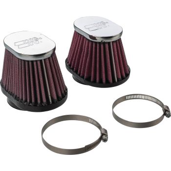 K&N Clamp-On Racing Air Filter Set (2 Pieces, RC-1820 + RC-2450), Not Street Legal