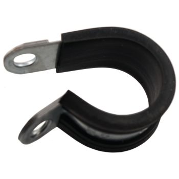Hose Clamp, rubberized, for 22mm diameter, width 12mm, zinc plated, 1 piece