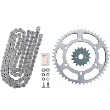 RK XW-Ring Chain Kit, EXTRA strengthened 16/46, 112 links open type RK530XRE chain, incl. rivet chain joint