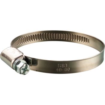 Hose Clamp, diameter 40-60mm, 9mm width, zinc plated