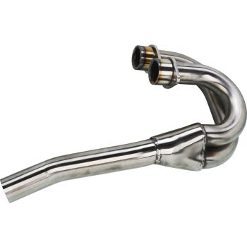 2-1 Stainless Steel Header Pipe, brushed, not street legal, incl. flange