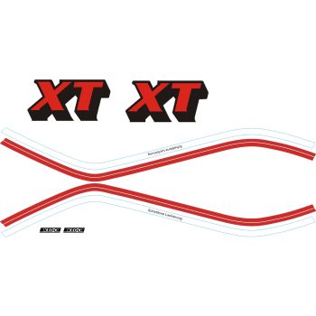 Tank Decal Red/Black, 1 pair (for black/silver painted tank)