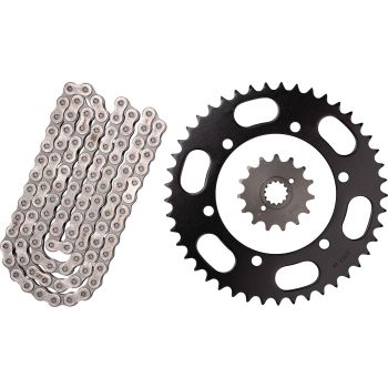 X-Ring Chain Kit 15/45, open type RK520XSO2, 110 Links, rivet- and clip chain joint