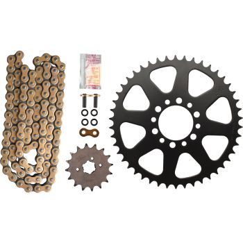 X-Ring Chain Kit DID520VX3 'Gold&Black' 16/46T, 98 links, open type, incl. clip- and rivet chain joint