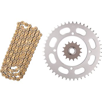 X-Ring Chain Kit 15/47 (114Links) DID 520VX3 G&B, endless chain, fine geared front sprocket with 15.6mm flange, alternative -></picture> 92816