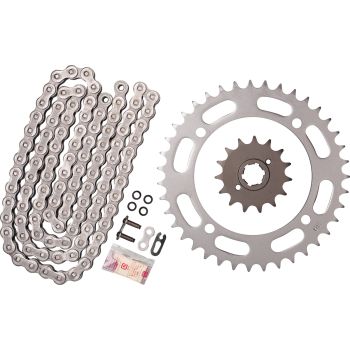 X-Ring Chain Kit 15/39 (98Links) DID 520VX3, Open Type with Clip Chain Joint, Black