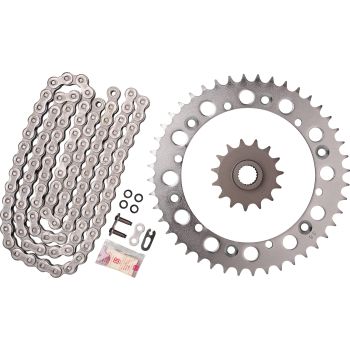 X-Ring Chain Kit 15/44 (112Links) DID 520VX3, open type with clip chain joint, black, fine geared front sprocket