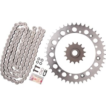 X-Ring Chain Kit 15/44 (110Links) DID 520VX2, Open Type with Clip Chain Joint, Black, Fine Geared Front Sprocket, Replaces Item 93603
