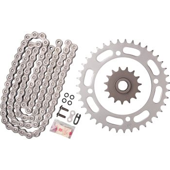 X-Ring Chain Kit 15/39 (102Links) DID 520VX3, Open Type with Clip Chain Joint, Black, Fine Geared Front Sprocket