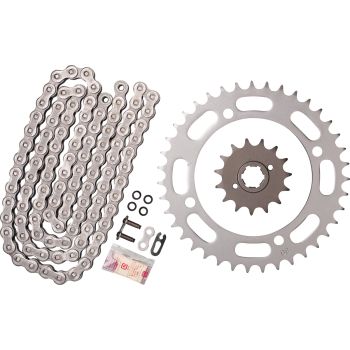 X-Ring Chain Kit 15/39 (102Links) DID 520VX3, Open Type with Clip Chain Joint, Black, Coarse Geared Front Sprocket