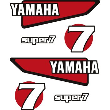 Decal-Set JvB-moto 'Super7', RH & LH Complete. Logo size: large 205mm, small 80mm, diameter '7': 80mm