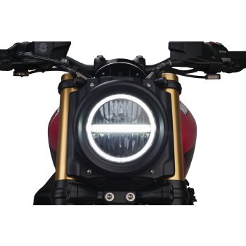 JvB-moto Headlight Cover ABS Unpainted, incl. e-approved LED-Lamp insert with daytime running light + mounting material (needs #41356)