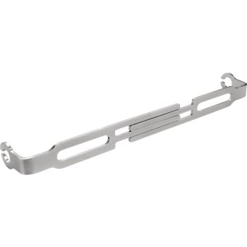 Indicator Bracket, adjustable, mounting on license plate bracket, minimalist design for a tidy rear, for indicators with M8 mounting, raw stainless steel