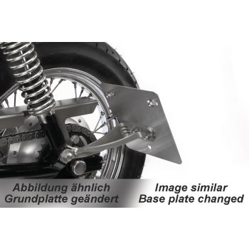 Lateral License Plate Bracket, Black Edition, incl. e-approved lighting and reflector, aluminum plate for Euro license plates 180x200mm