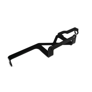 Indicator Bracket for Lower Yoke, stainless steel black coated, minimalist design, for turn signals with M8 mount