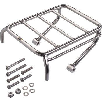 Mini Pannier Rack, Stainless Steel, Blank, Wrenchmonkees/GibbonSlap-Style, incl. Mounting Material, Size 245x180mm