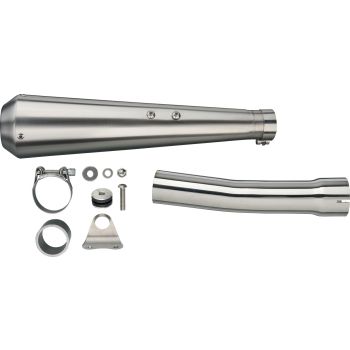 Gibbonslap Stainless Steel Silencer, NOT Street Legal, incl. dB-Killer, Connector Pipe and Bracket (in combination with centre stand see item 27938)