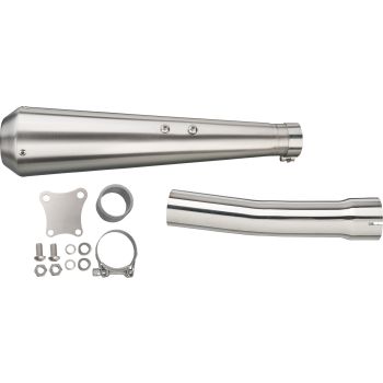 Gibbonslap Stainless Steel Silencer (NOT street legal) incl. DB-Killer, Header Pipe Adapter, spec. Bracket (in combination w. centre stand see #27938)