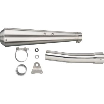 Gibbonslap Stainless Steel Silencer (NOT street legal) incl. DB-Killer, Header Pipe Adapter, spec. Bracket (in combination w. centre stand see #27938)