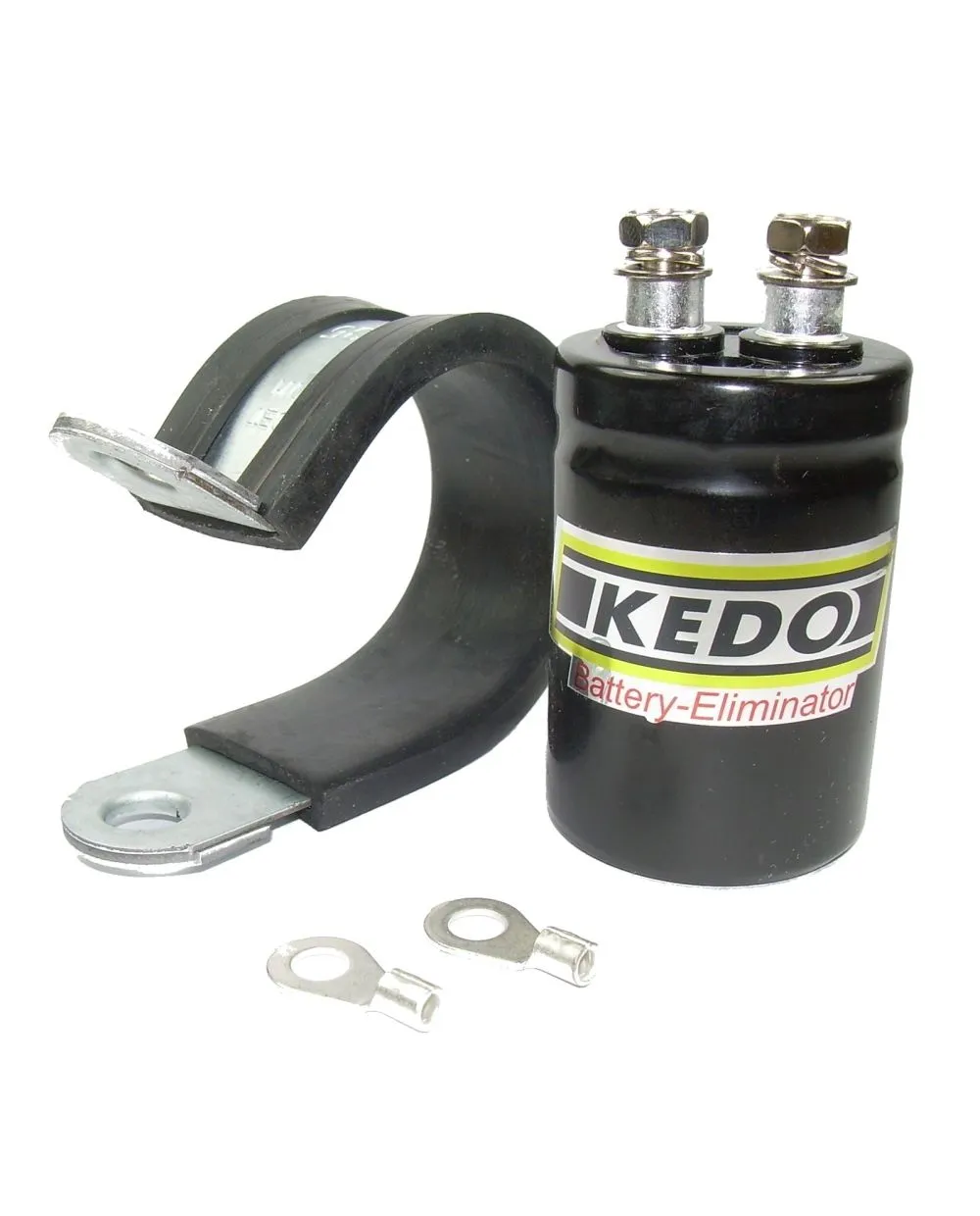 Battery Eliminator (12V) incl. Mounting Material and Clamp, Ø 37mm x 52mm