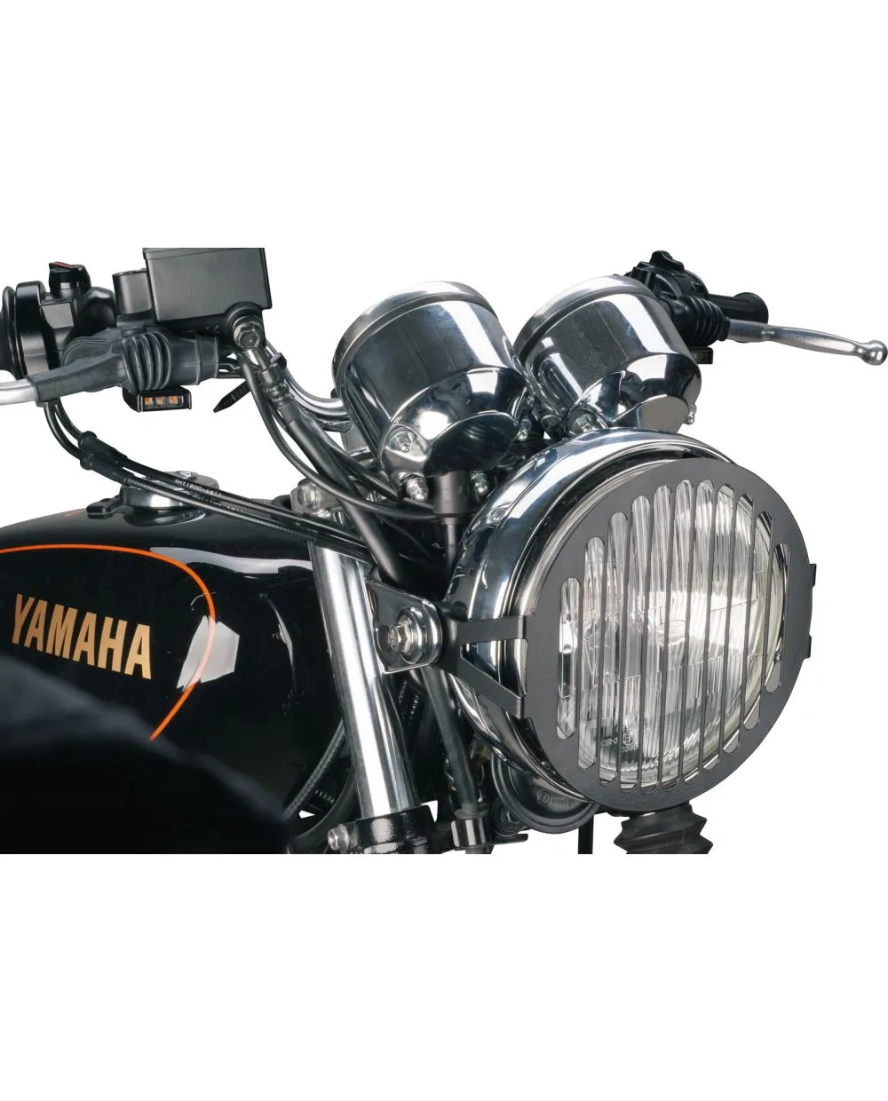 thumbnail image 2 of Retro Cafe Racer Handlebar Fairing With Screen – Universal, 7" Headlight, Classic Bike Shop 2 of 2