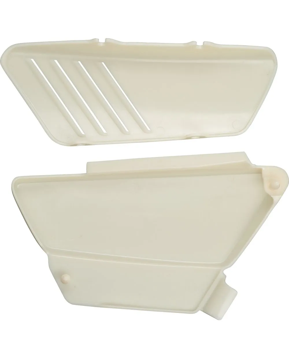 Replica Side Cover Set Left and Right 1 pair, ABS cream white (paintable),  true to detail replica, needs rubbers 4x 27729, 1x 27143